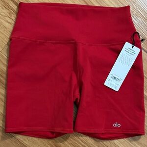 ALO Yoga Women's Bright Red Bike Shorts